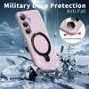 Coque arrière Phonesta IronLock anneau et MagSafe pour Samsung Galaxy S25/S24 - Rose 2