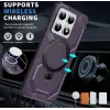 Coque arrière Phonesta IronLock anneau et MagSafe pour Xiaomi 14T - Violet 2