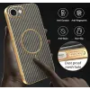 Coque arrière Phonesta Luxury Carbon Fiber avec MagSafe pour Apple iPhone 17e/16e - Marron 7