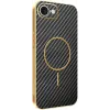 Coque arrière Phonesta Luxury Carbon Fiber avec MagSafe pour Apple iPhone 17e/16e - Noir