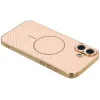Coque arrière Phonesta Luxury Carbon Fiber avec MagSafe pour Apple iPhone 17 - Rose 4