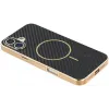 Coque arrière Phonesta Luxury Carbon Fiber avec MagSafe pour Apple iPhone 17 - Noir 3