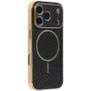 Coque arrière Phonesta Luxury Carbon Fiber avec MagSafe pour Apple iPhone 17 Pro Max - Noir 0