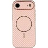 Coque arrière Phonesta Luxury Carbon Fiber avec MagSafe pour Apple iPhone Air - Rose 2