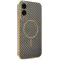 Coque arrière Phonesta Luxury Carbon Fiber avec MagSafe pour Samsung Galaxy S25 Edge - Marron