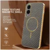 Coque arrière Phonesta Luxury Carbon Fiber avec MagSafe pour Samsung Galaxy S25 Edge - Marron 1