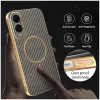 Coque arrière Phonesta Luxury Carbon Fiber avec MagSafe pour Samsung Galaxy S25 Edge - Marron 5