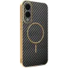 Coque arrière Phonesta Luxury Carbon Fiber avec MagSafe pour Samsung Galaxy S25 Edge - Noir 0