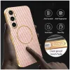 Coque arrière Phonesta Luxury Carbon Fiber avec MagSafe pour Samsung Galaxy S25 FE - Rose 5