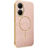 Coque arrière Phonesta Luxury Carbon Fiber avec MagSafe pour Xiaomi Poco F7 - Rose 0