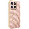 Coque arrière Phonesta Luxury Carbon Fiber avec MagSafe pour Motorola Moto G56 - Rose