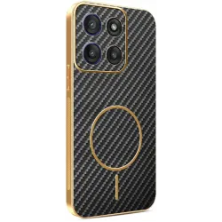 Coque arrière Phonesta Luxury Carbon Fiber avec MagSafe pour Motorola Moto G56 - Noir