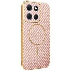Coque arrière Phonesta Luxury Carbon Fiber avec MagSafe pour Motorola Moto G86 - Rose