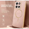 Coque arrière Phonesta Luxury Carbon Fiber avec MagSafe pour Motorola Moto G86 - Rose 1