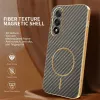 Coque arrière Phonesta Luxury Carbon Fiber avec MagSafe pour OnePlus Nord 5 - Marron 2