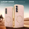 Coque arrière Phonesta Luxury Carbon Fiber avec MagSafe pour OnePlus Nord 5 - Rose 5
