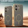 Coque arrière Phonesta Luxury Carbon Fiber avec MagSafe pour Oppo A5 Pro - Marron 3