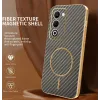 Coque arrière Phonesta Luxury Carbon Fiber avec MagSafe pour Oppo A5/A5m - Marron 2