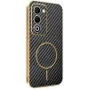 Coque arrière Phonesta Luxury Carbon Fiber avec MagSafe pour Oppo A5/A5m - Noir