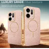 Coque arrière Phonesta Luxury Carbon Fiber avec MagSafe pour Oppo Reno14 - Rose 3