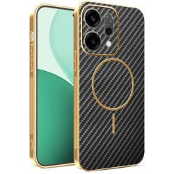 Coque arrière Phonesta Luxury Carbon Fiber avec MagSafe pour Oppo Reno14 - Noir