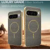 Coque arrière Phonesta Luxury Carbon Fiber avec MagSafe pour Google Pixel 10 Pro - Marron 3