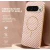 Coque arrière Phonesta Luxury Carbon Fiber avec MagSafe pour Google Pixel 10 Pro XL - Rose 1