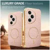 Coque arrière Phonesta Luxury Carbon Fiber avec MagSafe pour HONOR 400 Pro - Rose 3