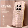 Coque arrière Phonesta Luxury Carbon Fiber avec MagSafe pour HONOR Magic7 Pro - Rose 1
