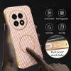 Coque arrière Phonesta Luxury Carbon Fiber avec MagSafe pour OnePlus 13 - Rose 6