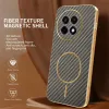 Coque arrière Phonesta Luxury Carbon Fiber avec MagSafe pour OnePlus 13R - Marron 2