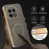 Coque arrière Phonesta Luxury Carbon Fiber avec MagSafe pour OnePlus 13R - Marron 6