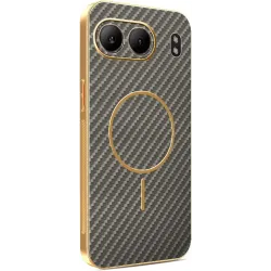 Coque arrière Phonesta Luxury Carbon Fiber avec MagSafe pour OnePlus Nord 4 - Marron