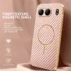 Coque arrière Phonesta Luxury Carbon Fiber avec MagSafe pour OnePlus Nord 4 - Rose 2