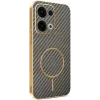 Coque arrière Phonesta Luxury Carbon Fiber avec MagSafe pour Oppo Reno13 - Marron 0