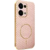 Coque arrière Phonesta Luxury Carbon Fiber avec MagSafe pour Oppo Reno13 - Rose 0