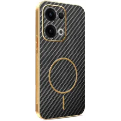 Coque arrière Phonesta Luxury Carbon Fiber avec MagSafe pour Oppo Reno13 - Noir