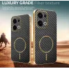 Coque arrière Phonesta Luxury Carbon Fiber avec MagSafe pour Oppo Reno13 - Noir 3