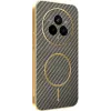 Coque arrière Phonesta Luxury Carbon Fiber avec MagSafe pour Realme 14 Pro - Marron 0