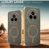 Coque arrière Phonesta Luxury Carbon Fiber avec MagSafe pour Realme 14 Pro - Marron 3