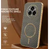 Coque arrière Phonesta Luxury Carbon Fiber avec MagSafe pour Realme 14 Pro Plus - Marron 1