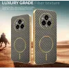 Coque arrière Phonesta Luxury Carbon Fiber avec MagSafe pour Realme 14 Pro Plus - Marron 3