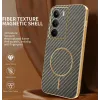 Coque arrière Phonesta Luxury Carbon Fiber avec MagSafe pour Realme 14x / C75 - Marron 1