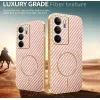 Coque arrière Phonesta Luxury Carbon Fiber avec MagSafe pour Realme 14x / C75 - Rose 3