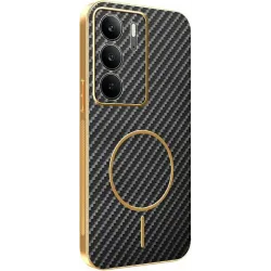 Coque arrière Phonesta Luxury Carbon Fiber avec MagSafe pour Realme 14x / C75 - Noir