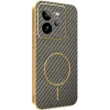 Coque arrière Phonesta Luxury Carbon Fiber avec MagSafe pour Realme GT 7 Pro - Marron 0