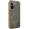 Coque arrière Phonesta Luxury Carbon Fiber avec MagSafe pour Realme GT 7 Pro - Marron