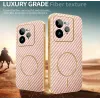 Coque arrière Phonesta Luxury Carbon Fiber avec MagSafe pour Realme GT 7 Pro - Rose 3
