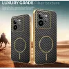 Coque arrière Phonesta Luxury Carbon Fiber avec MagSafe pour Realme GT 7 Pro - Noir 3