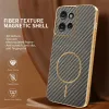 Coque arrière Phonesta Luxury Carbon Fiber avec MagSafe pour Motorola Edge 50 - Marron 2